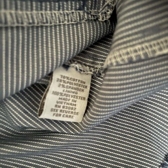 Dress Barn Blue Pin Striped Button Front cotton blend Blazer NWT Size Small - Picture 5 of 6